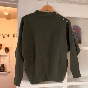 Olive green studded sweater